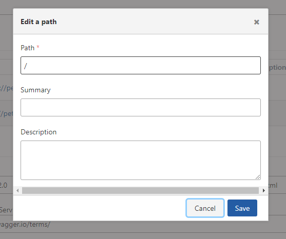 Path Addition Dialog