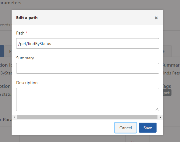 Path Editing Dialog