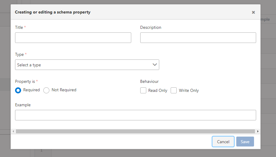 Property Addition Dialog Detail