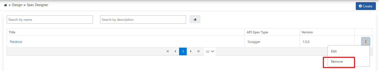 Deleting API Definition Document