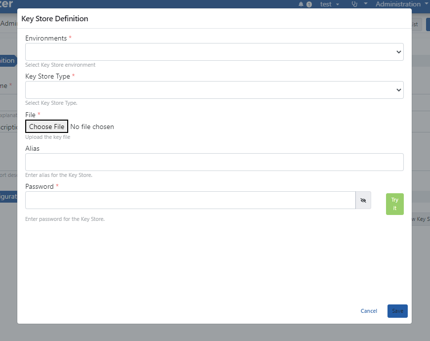 Key Store Konfigürasyonu