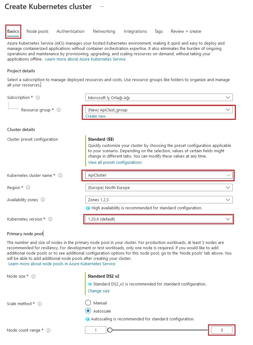 AKS Cluster Configuration
