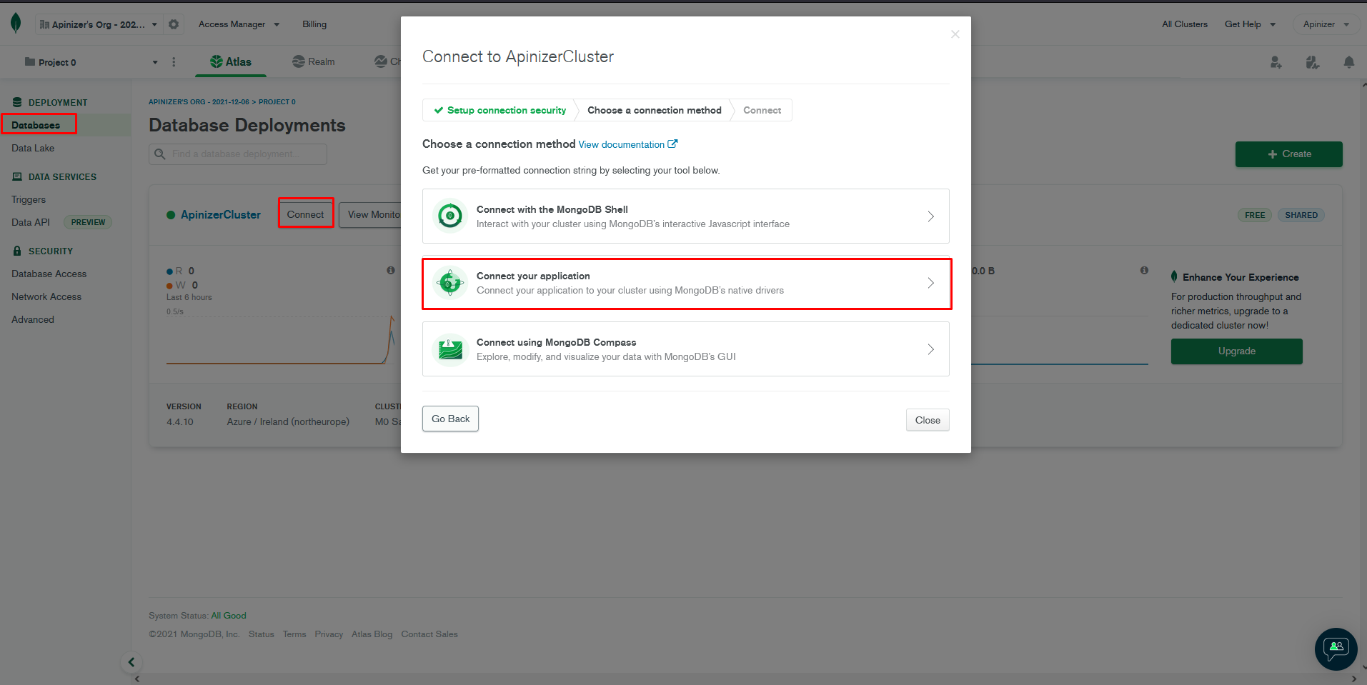 MongoDB Connection Settings