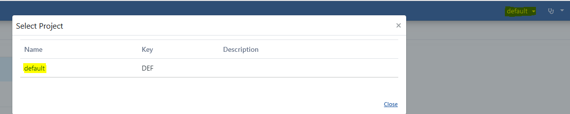 API Proxy Project Selection