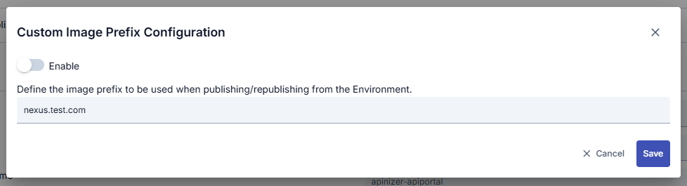 Özel Görüntü Öneki Yapılandırması