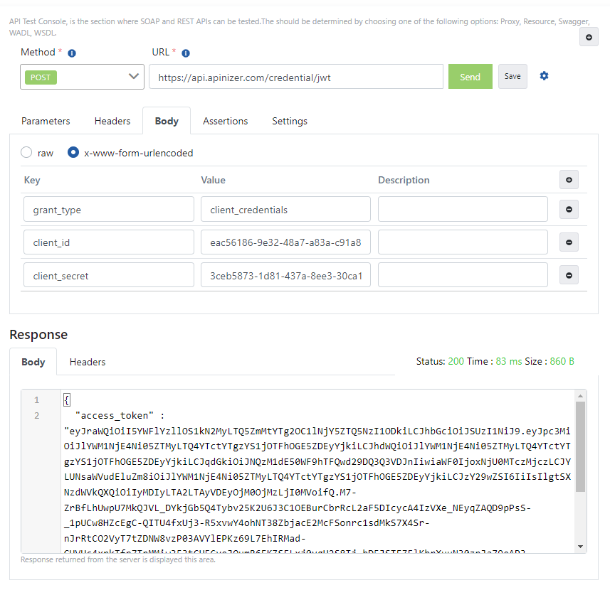 ACL JWT Client Credentials Token Request