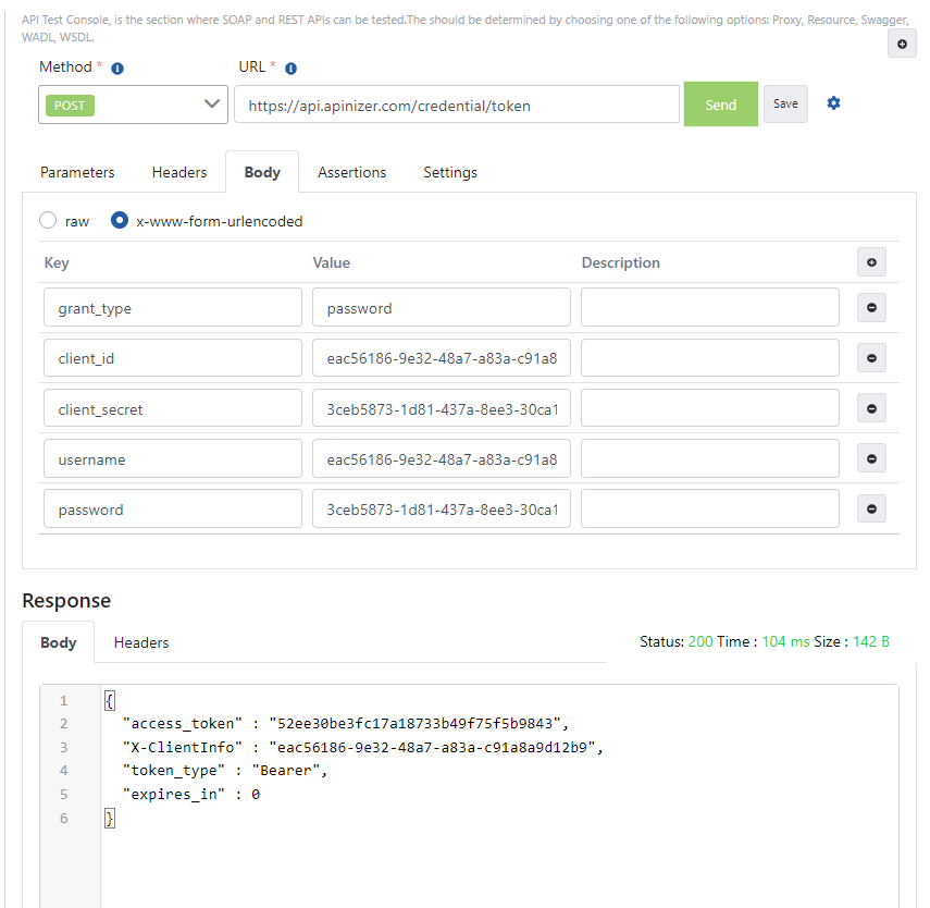 ACL OAuth2 Password Token Request