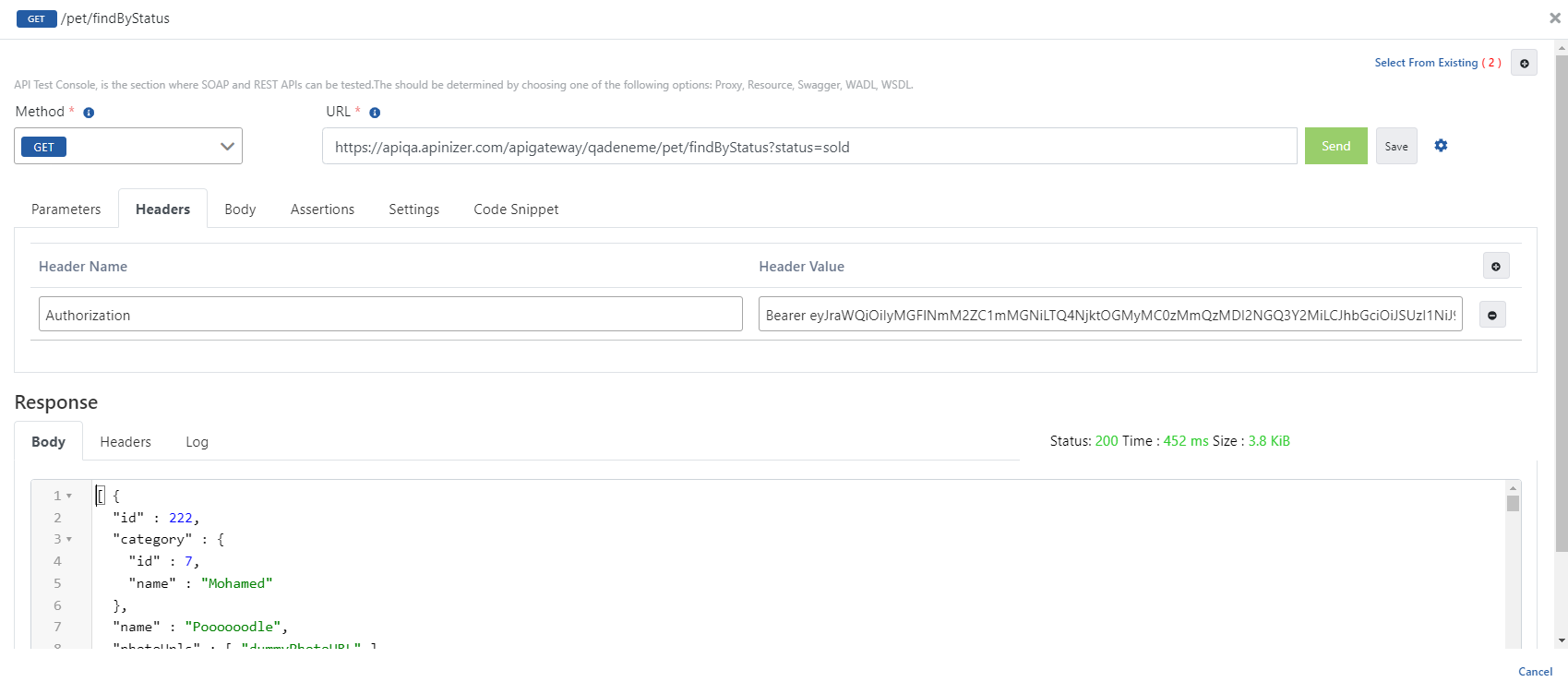 Password Token Usage with Scope