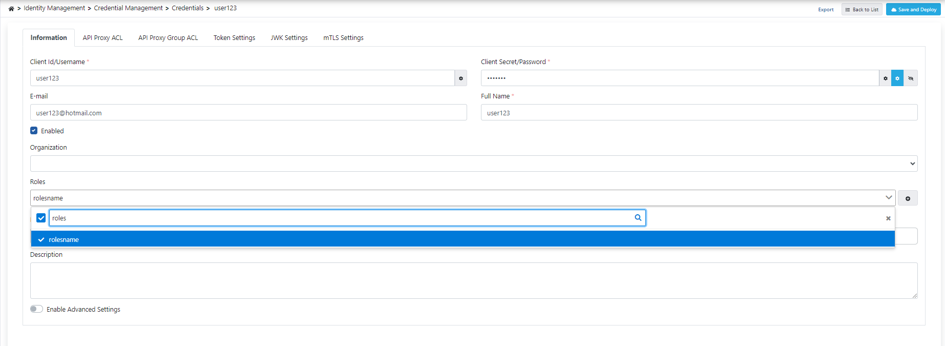 Role Definition with Scope
