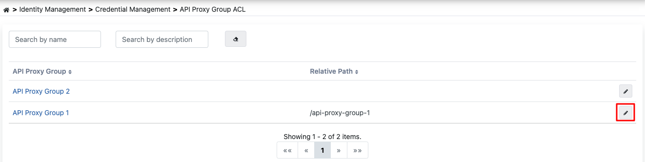 API Proxy Grup Listesi