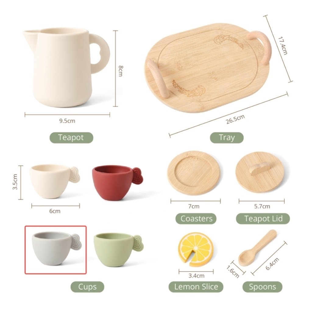 玩具茶具套装产品图,左下角两只杯子被红色方框标注