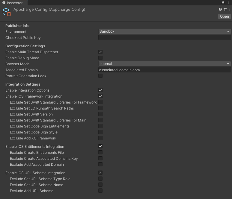 iOS Configurations