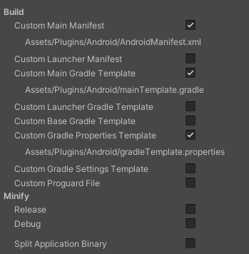 Android Editor Configurations