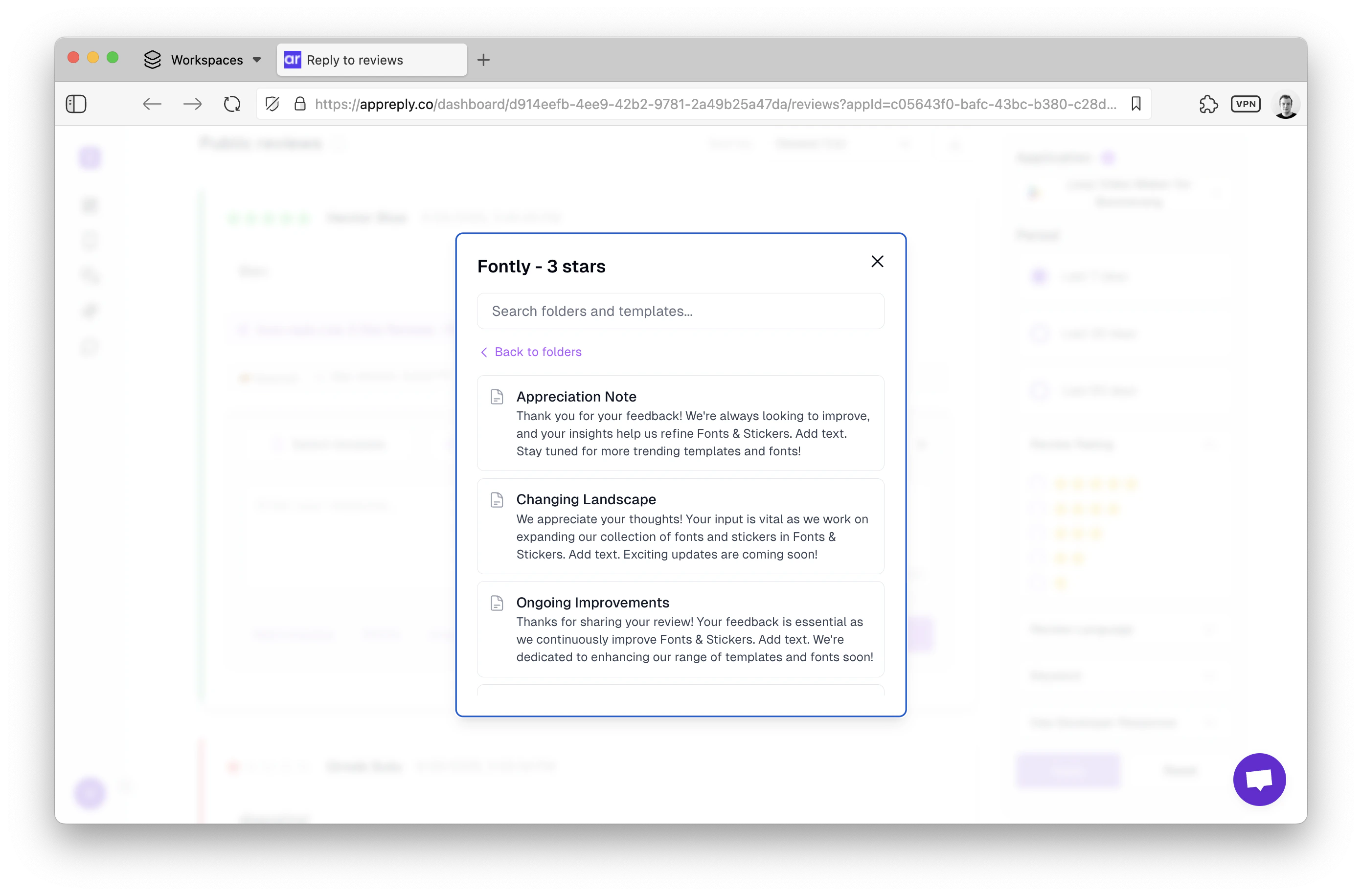 Templates Review Feed Pn