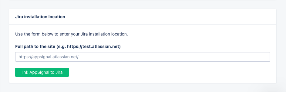AppSignal Connect Jira