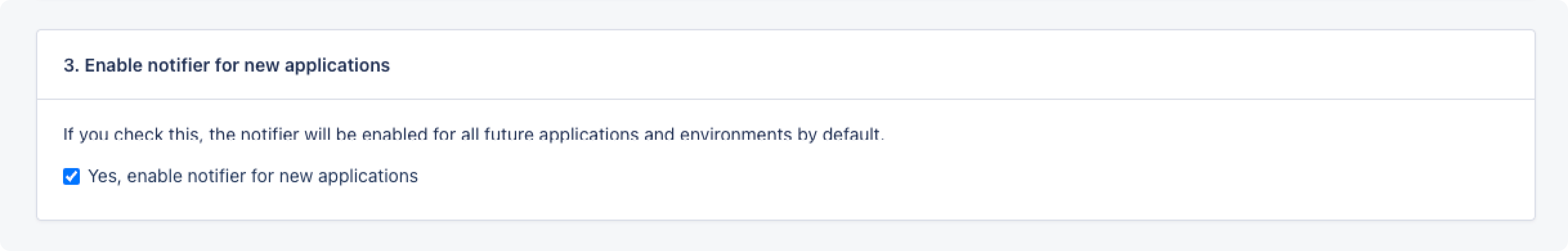 Screenshot of notifier events
