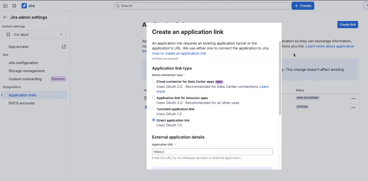 Jira Add Link Pop Up