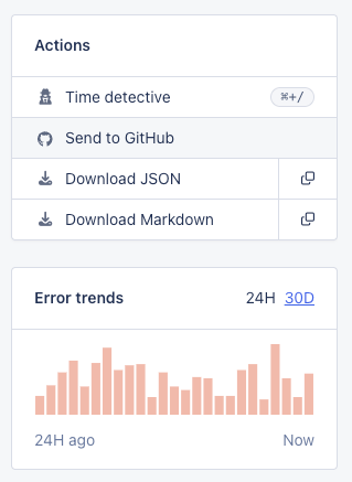 Send error to github