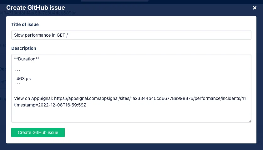 AppSignal Issue List