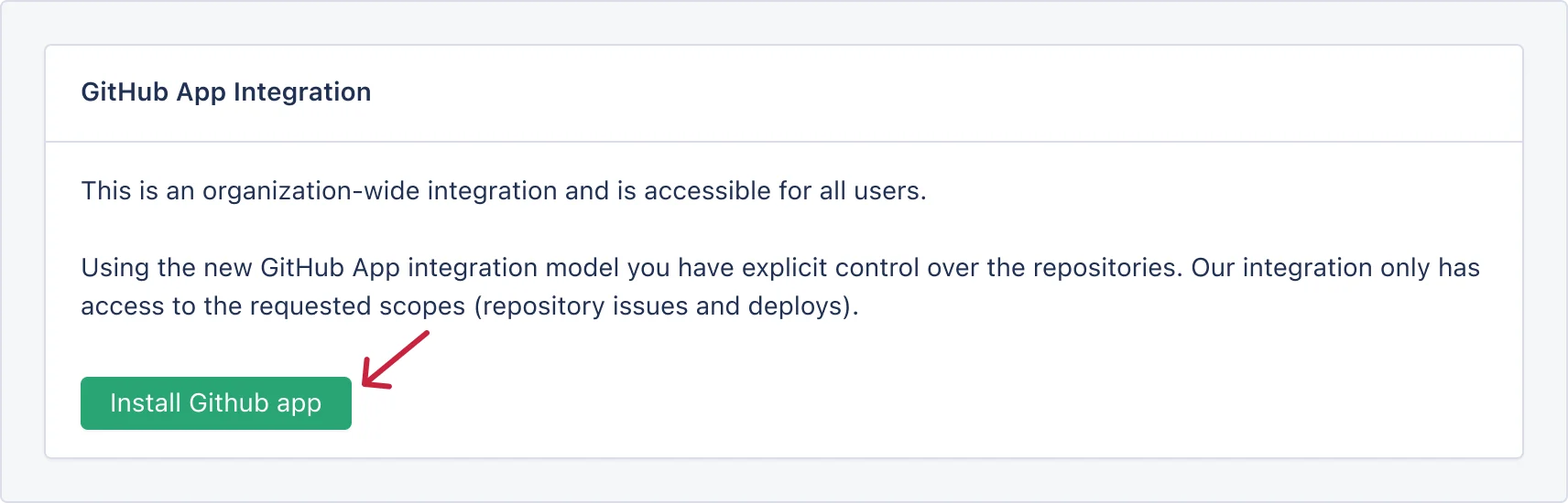 Install GitHub app