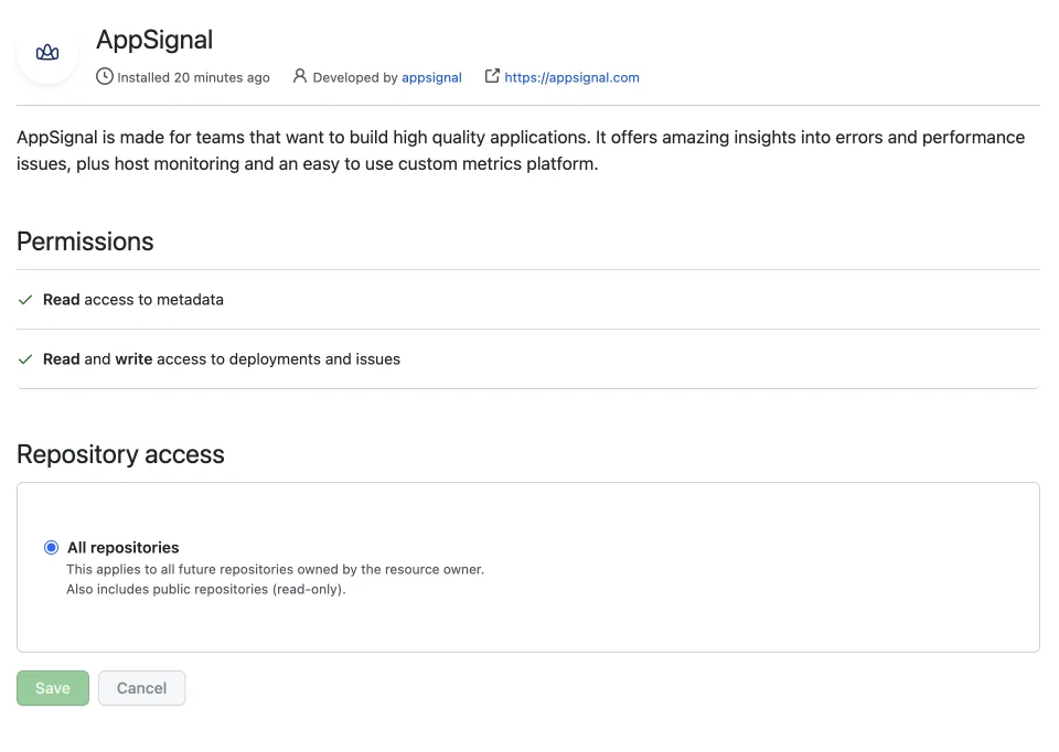 Re-configure GitHub integration