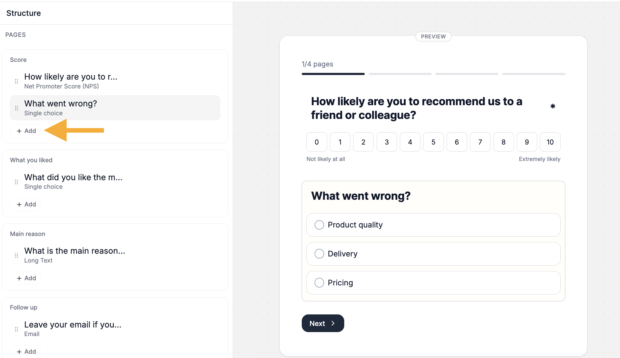 Add Button For Page