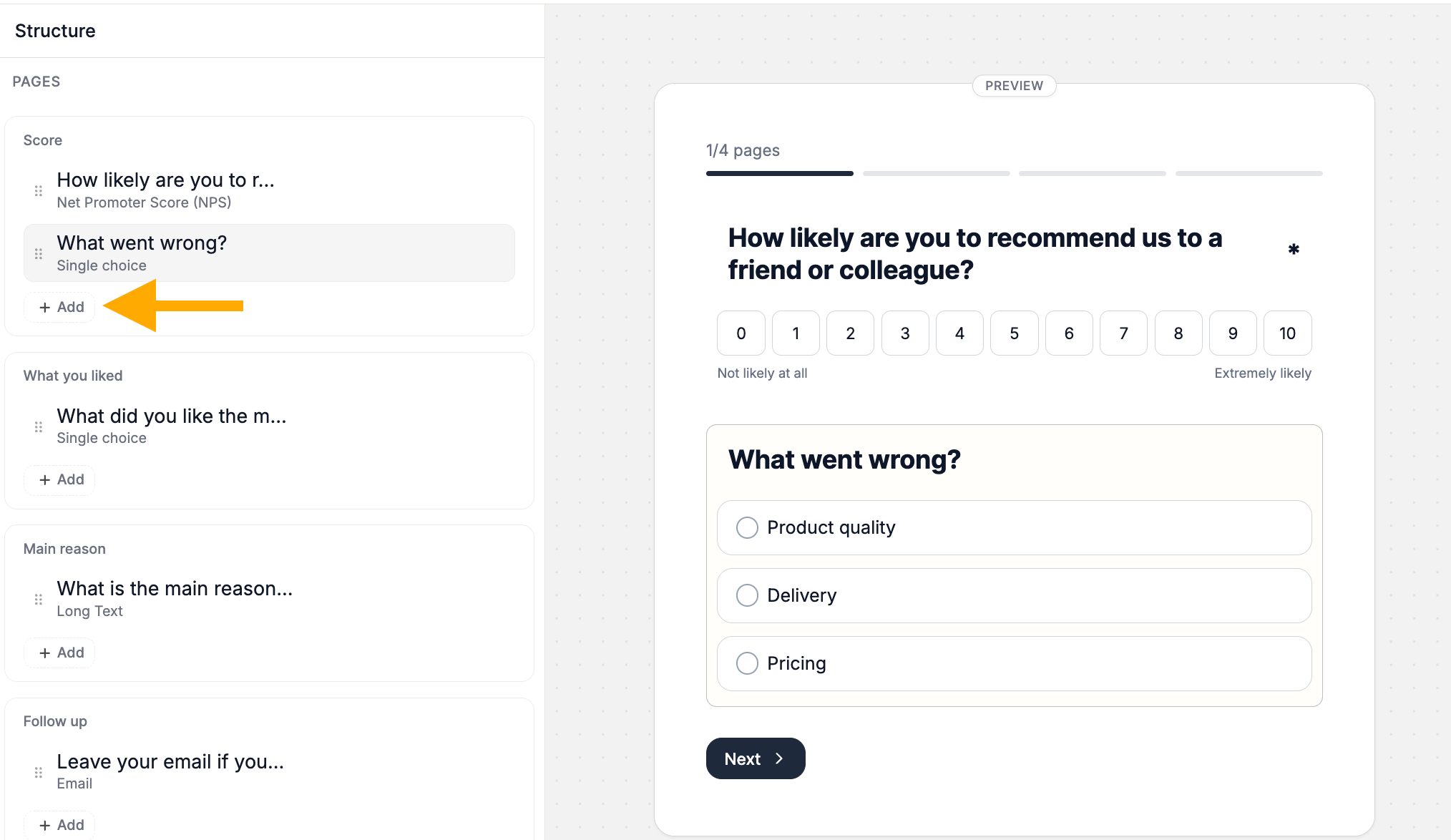 Add Button For Page