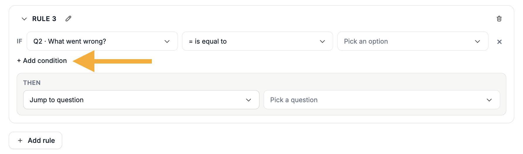 Add Condition Button