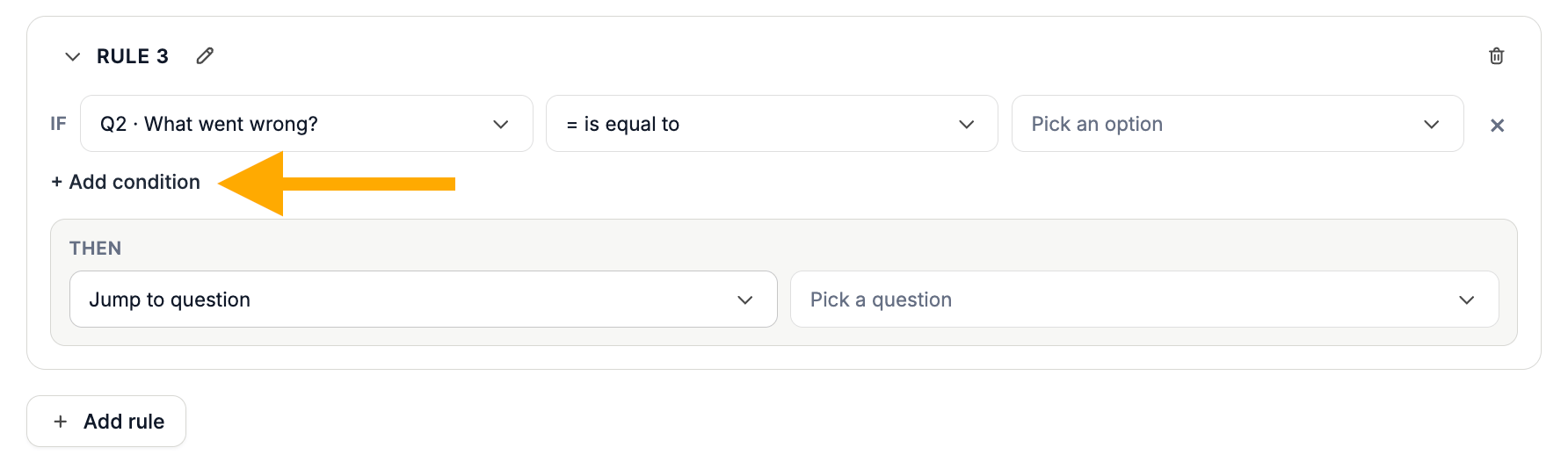 Add Condition Button