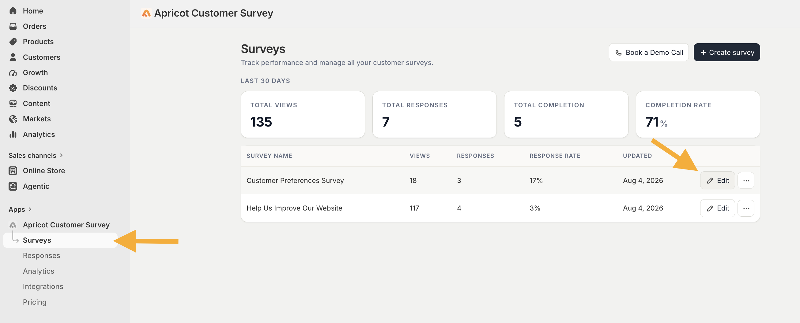 All Surveys Page