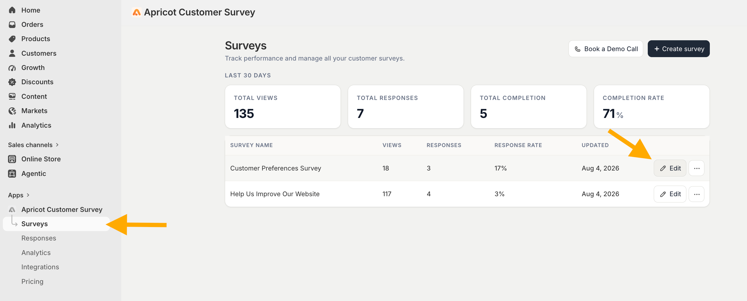 All Surveys Page