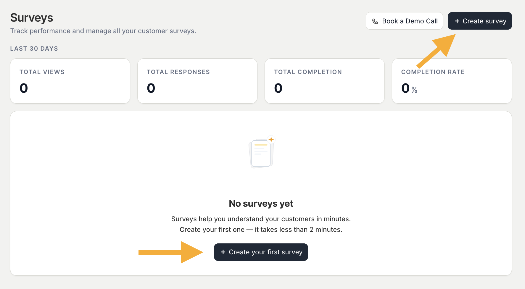 Create New Survey Button