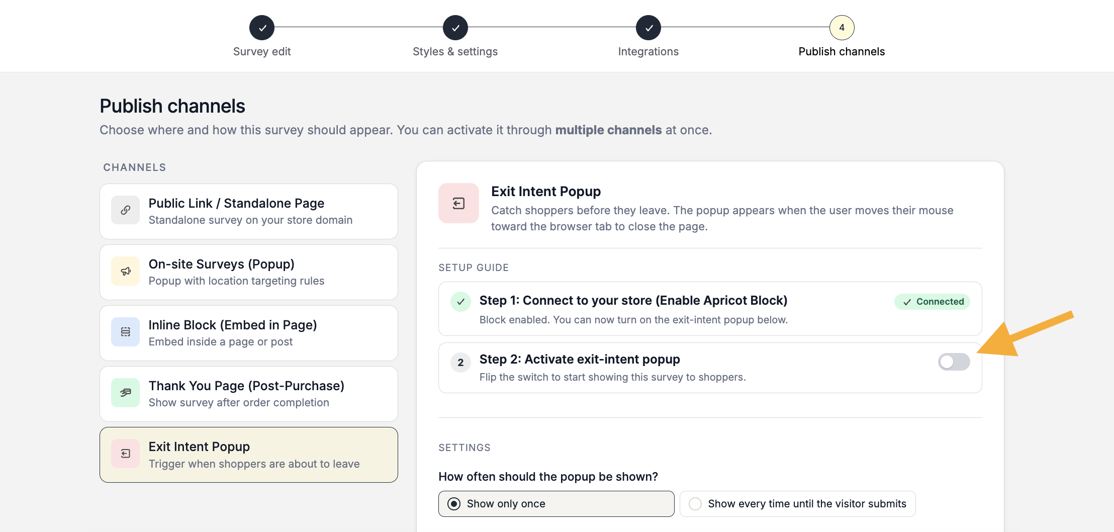 Exit Intent Popup Shopify