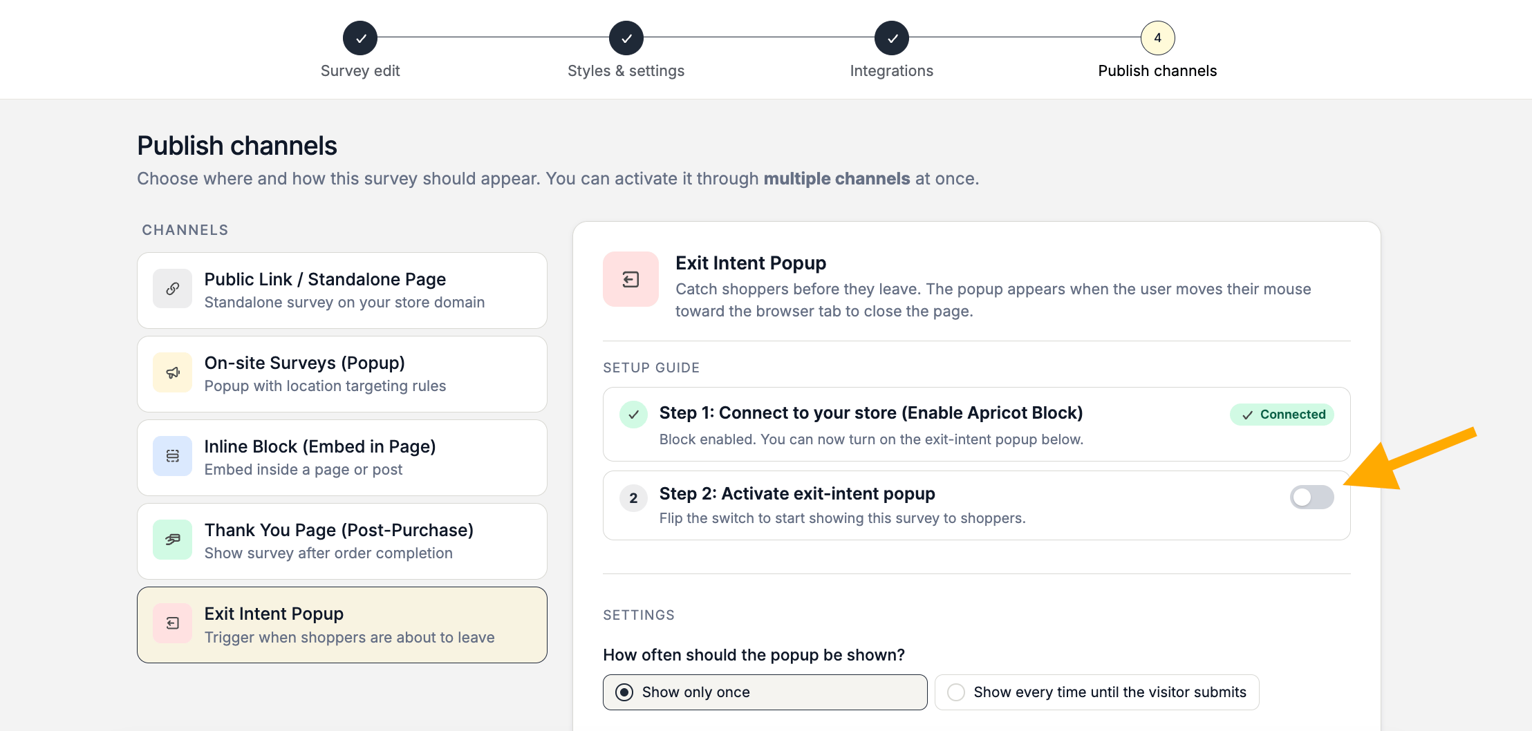 Exit Intent Popup Shopify