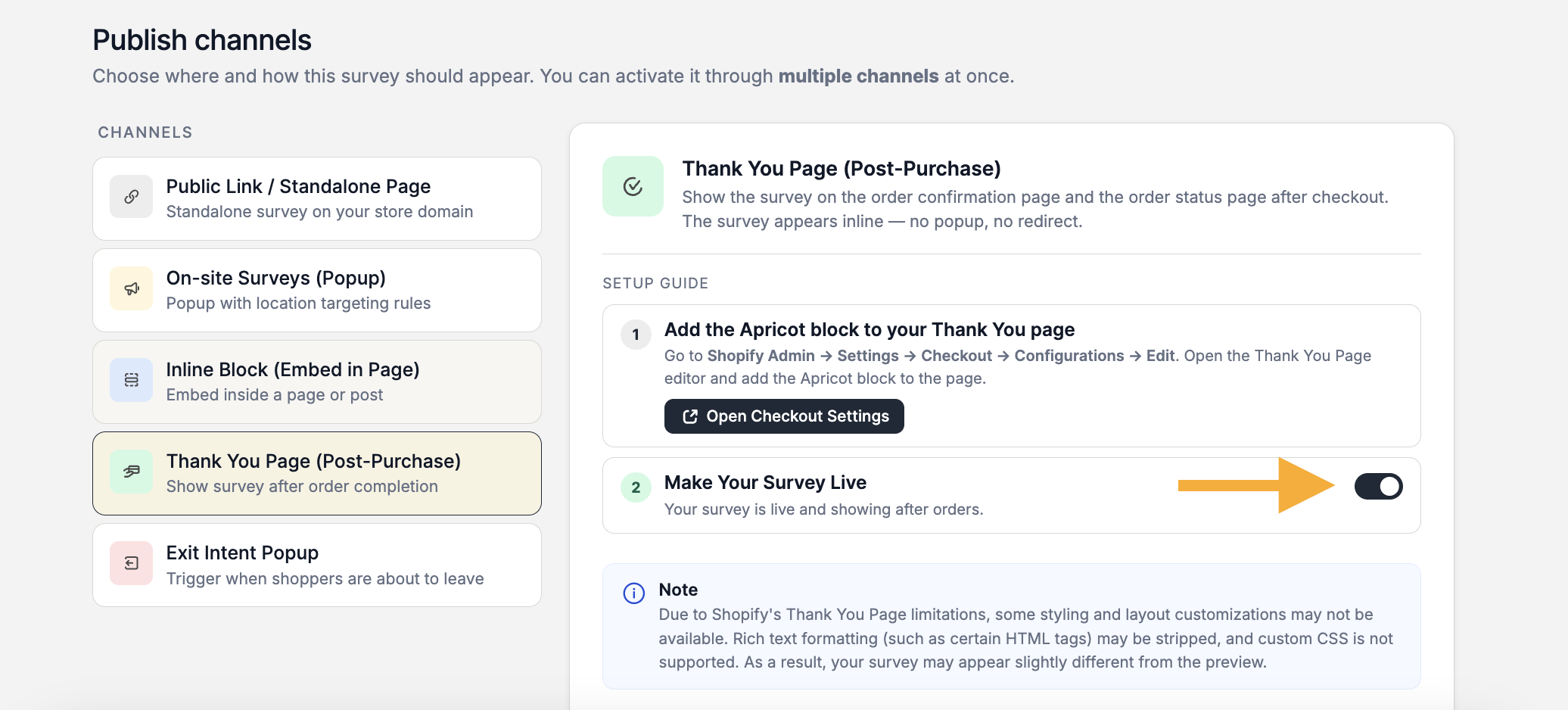Make Your Survey Live