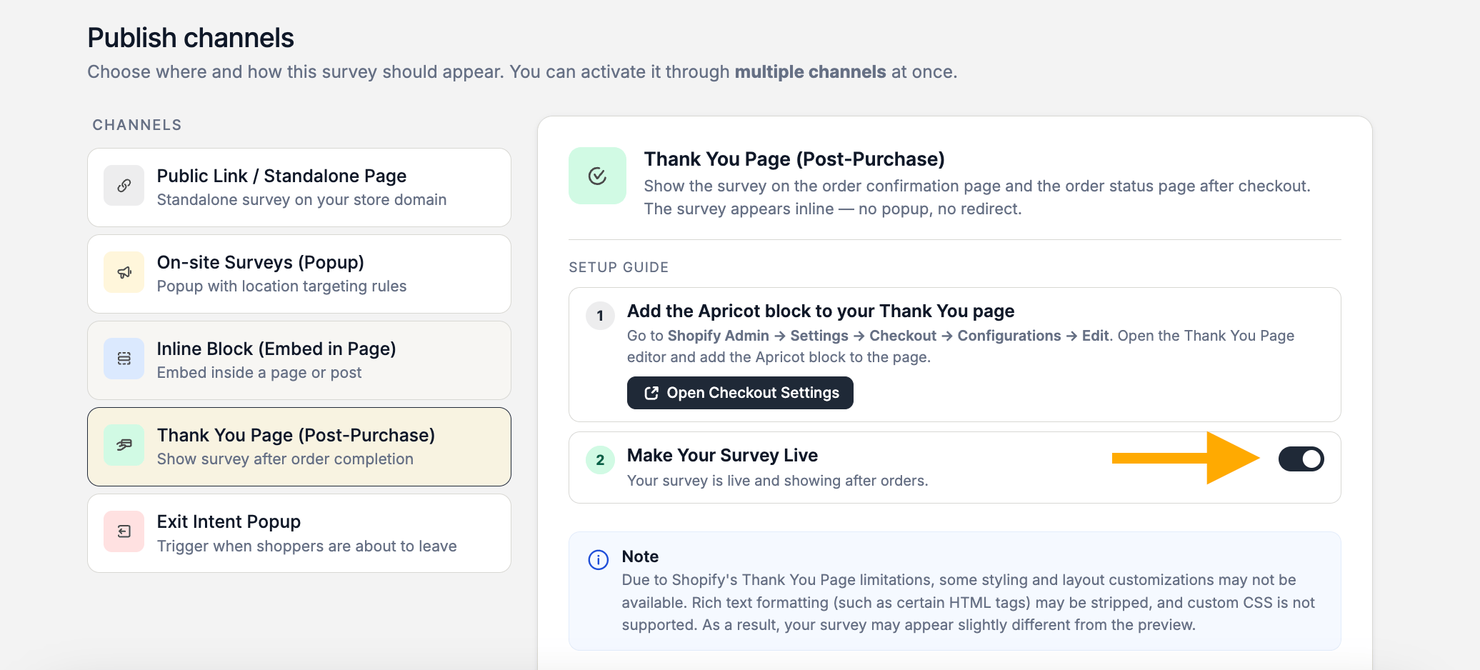 Make Your Survey Live