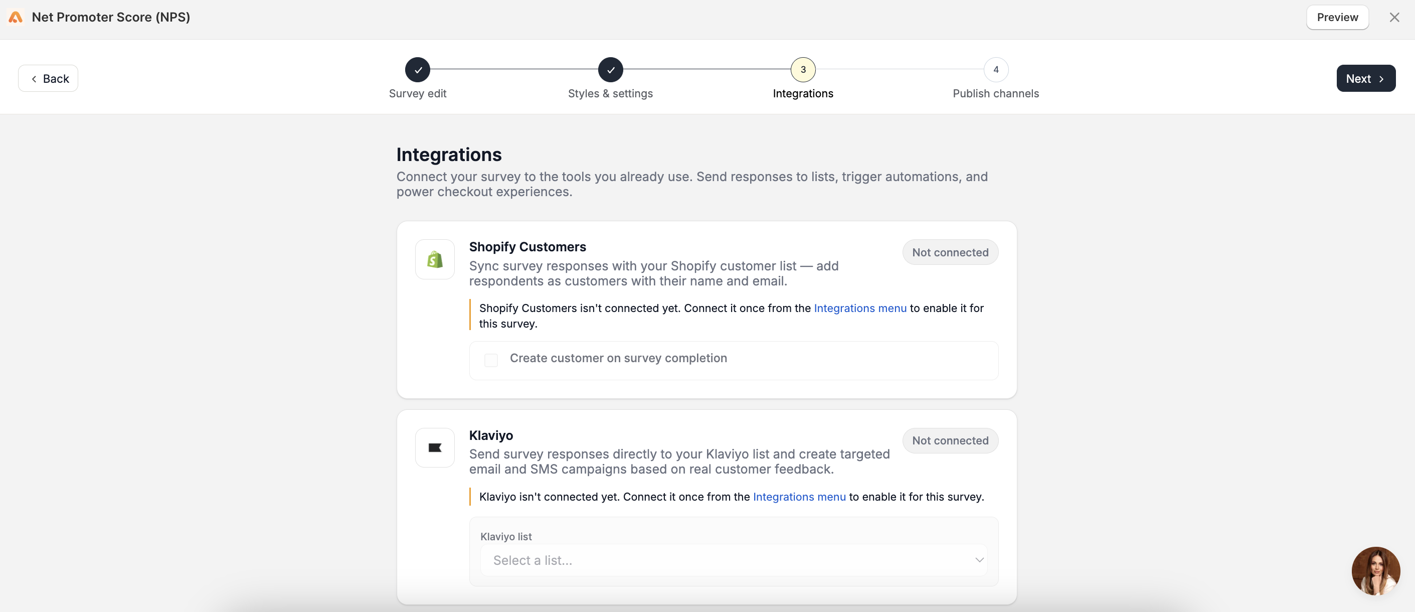Survey Integration