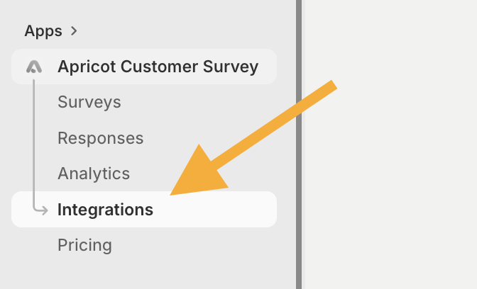 Apricot Integration Submenu