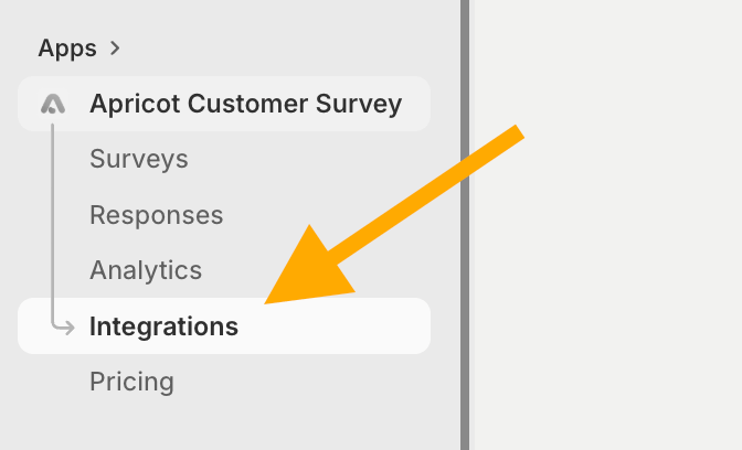 Apricot Integration Submenu Apricot Integration Submenu