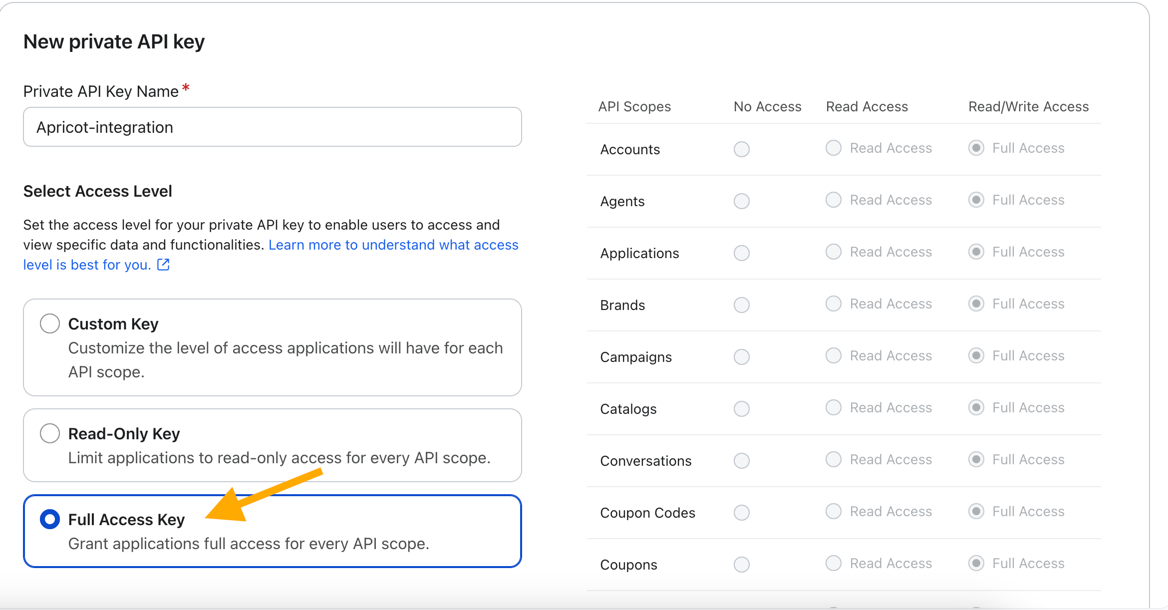 Full Access Private Api
