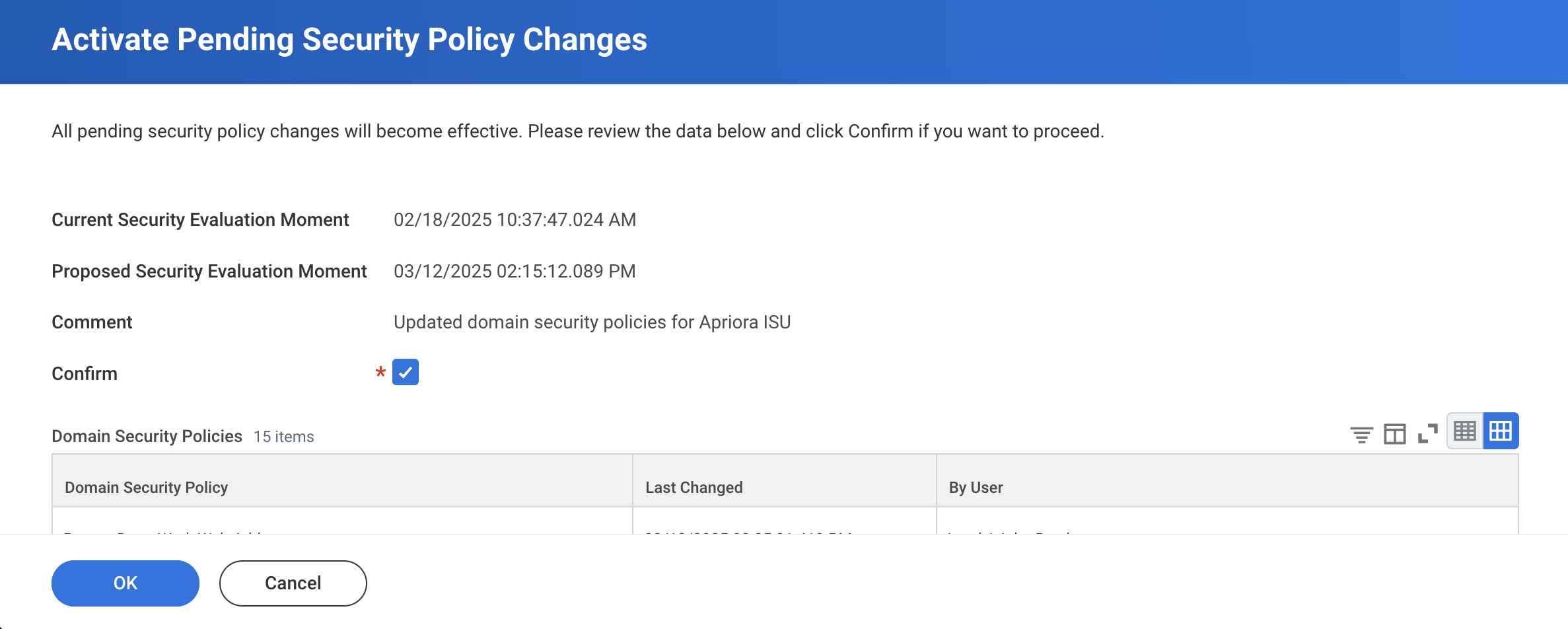 Workday - Review Security Policies
