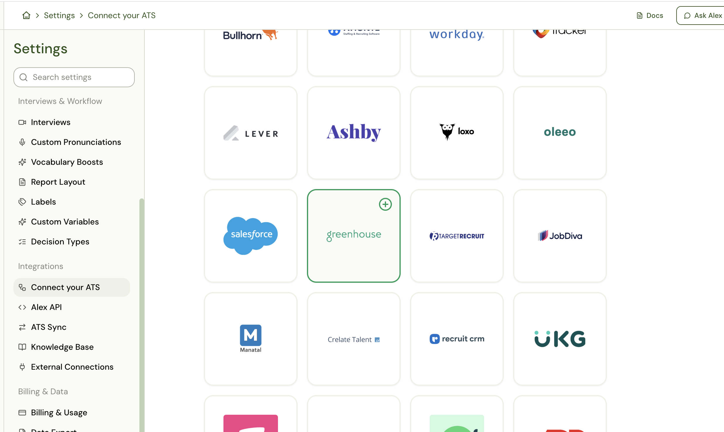 Connect your ATS