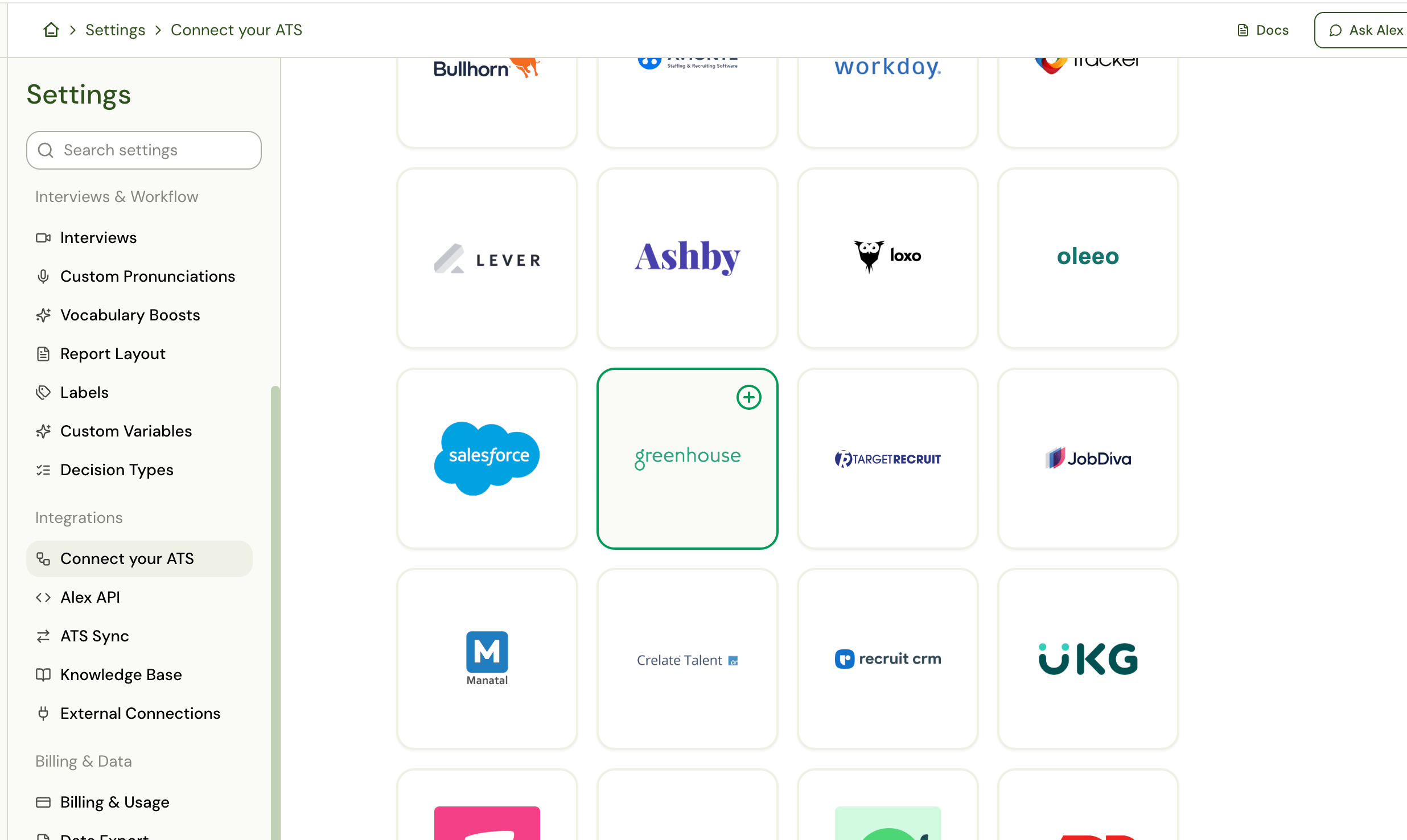 Connect your ATS