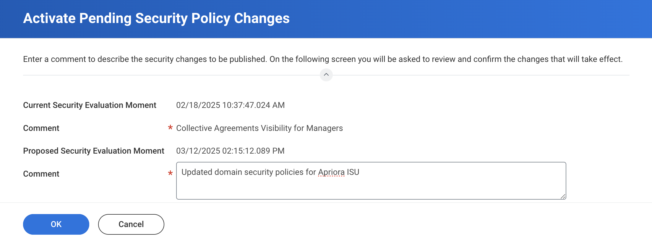 Workday - Activate Security Policies
