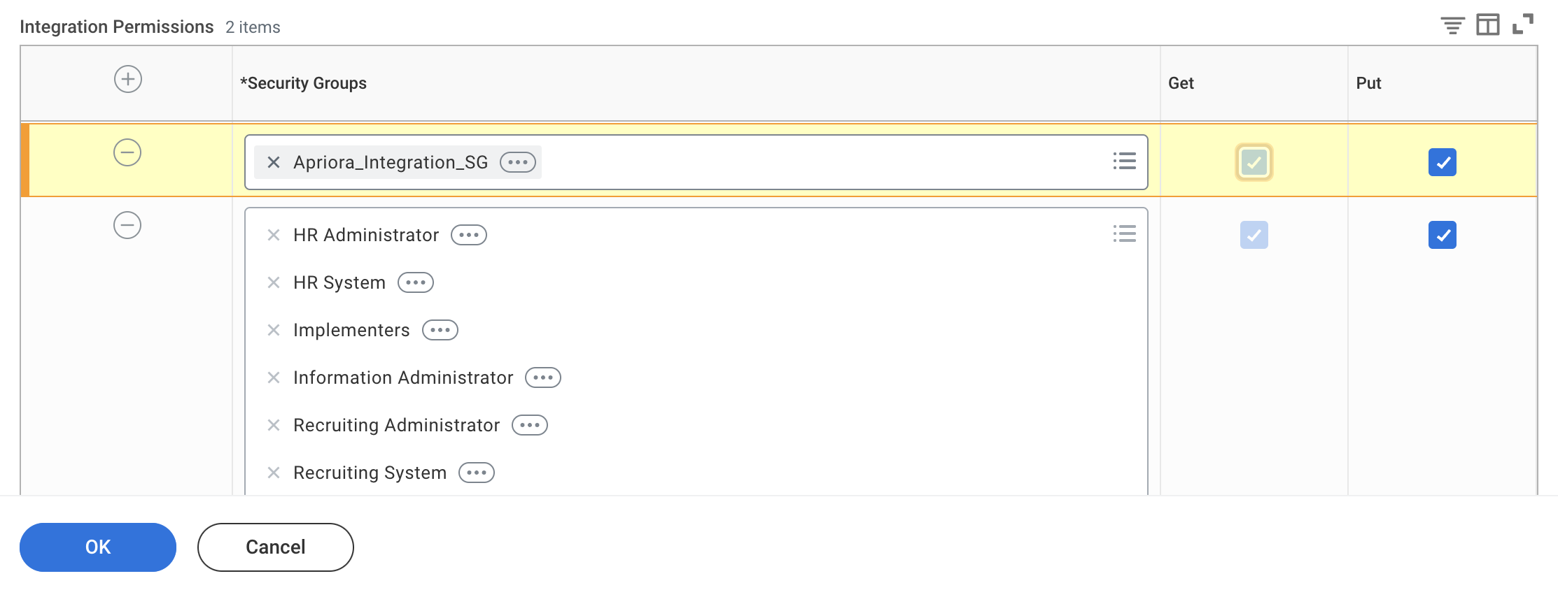 Workday - Edit Domain Security Policies