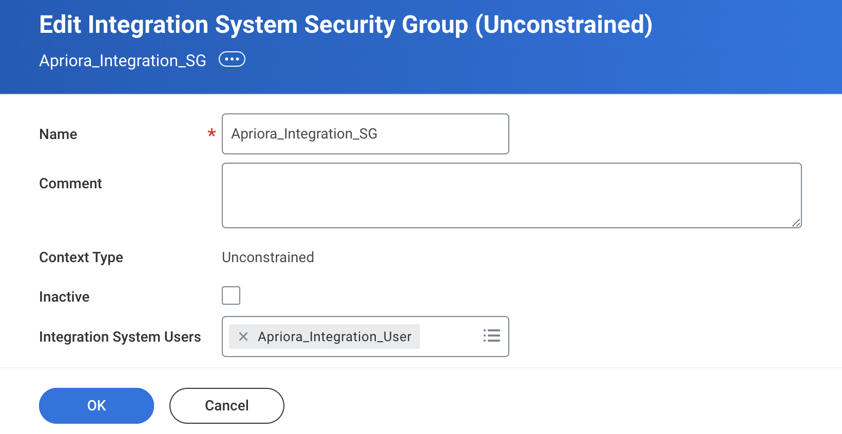 Workday - Edit Security Group