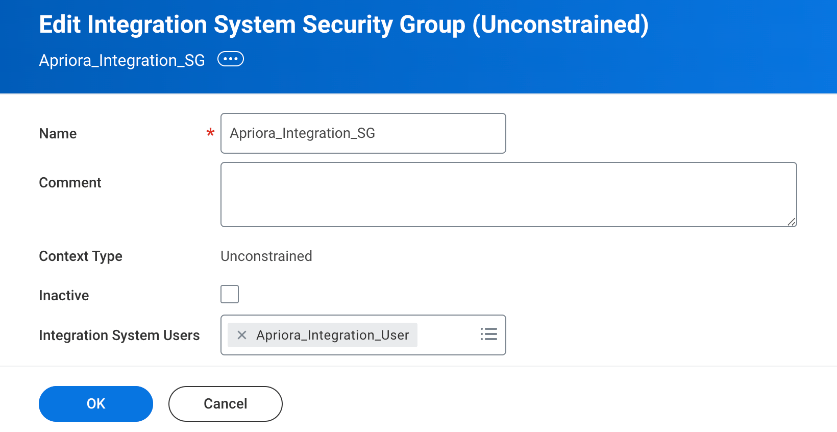 Workday - Edit Security Group