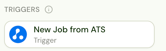 New Job from ATS trigger on an Avionté job workflow