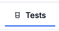 Tests tab in the profile editor