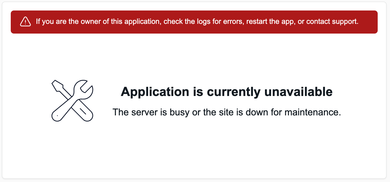 Default Maintenance Page